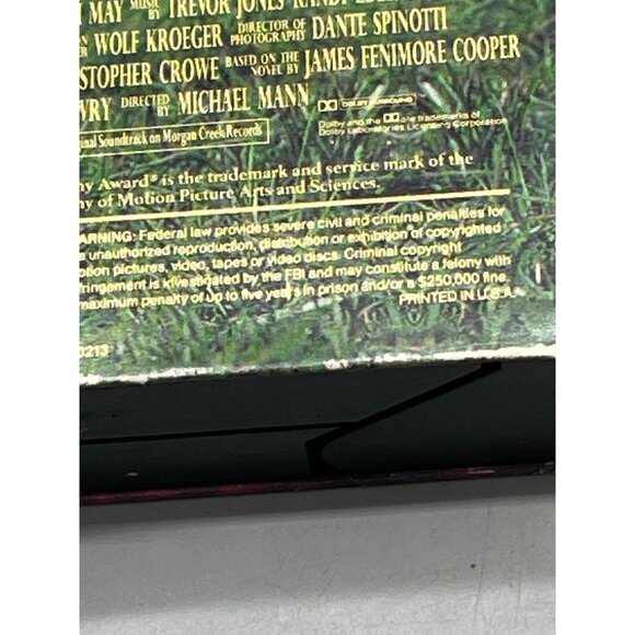 the last of the mohicans Daniel day Lewis VSH tape fox video rated R 1993 READ - Picture 5 of 5